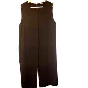 Vince Sheath Dress Women's‎ 10 Black White Accent Knee Length Sleeveless Flowy